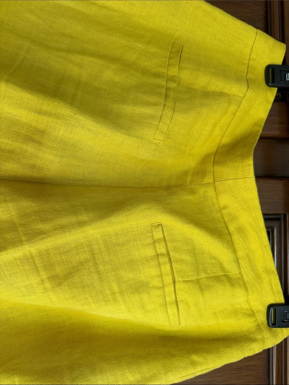 Zara Women's Bright Yellow Linen Chinos